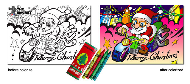 Coloring Magnet (Christmas Style)